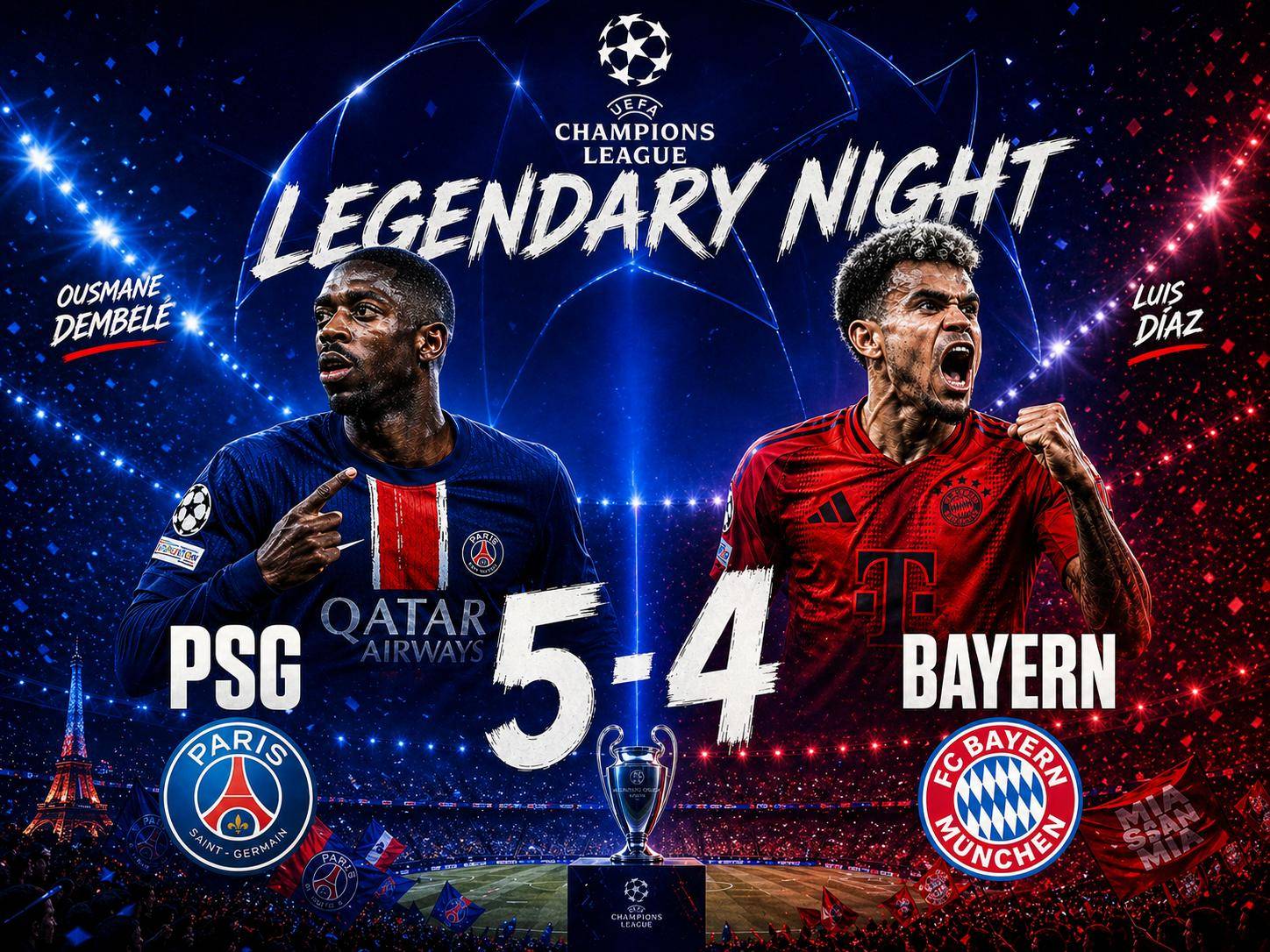 Psg 5-4 bayern munich: an unforgettable champions league thriller