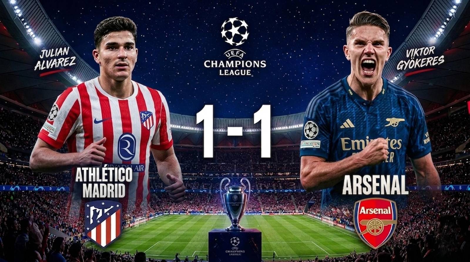 Atlético and Arsenal play out tense draw in Champions League semi-final