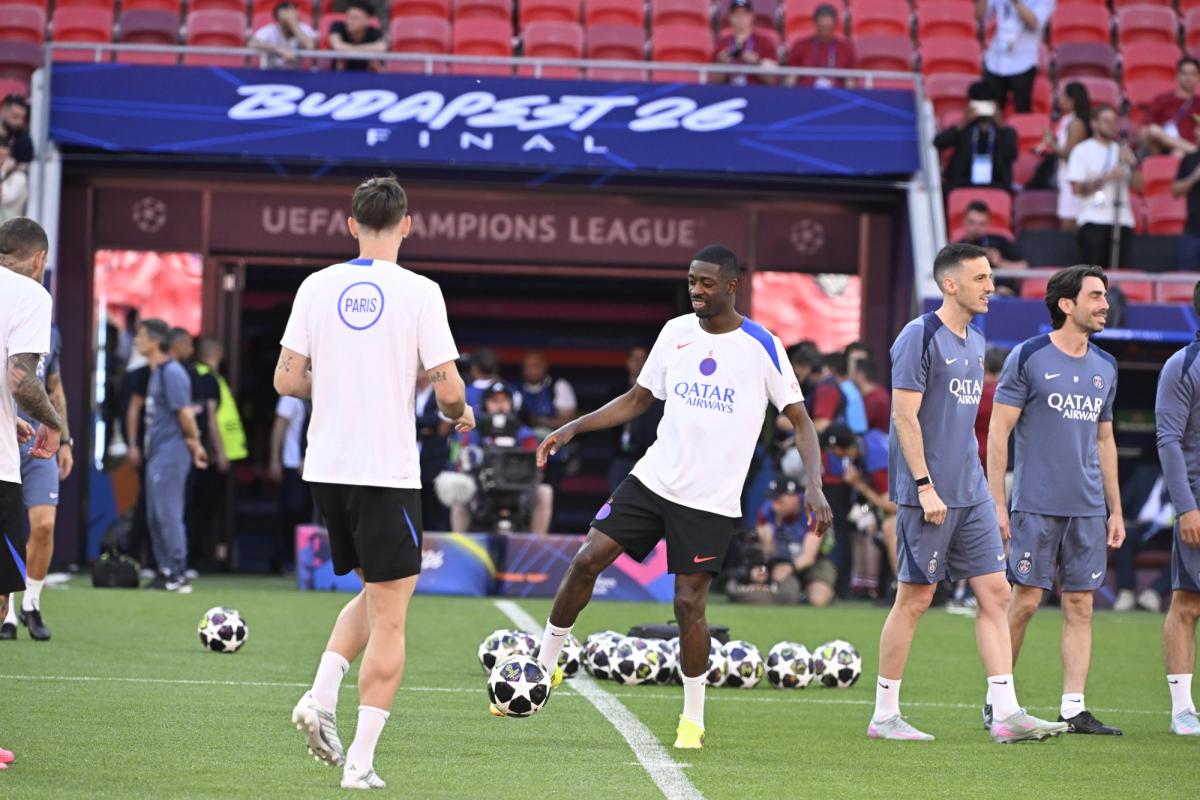 Dembele tests fitness ahead of champions league final