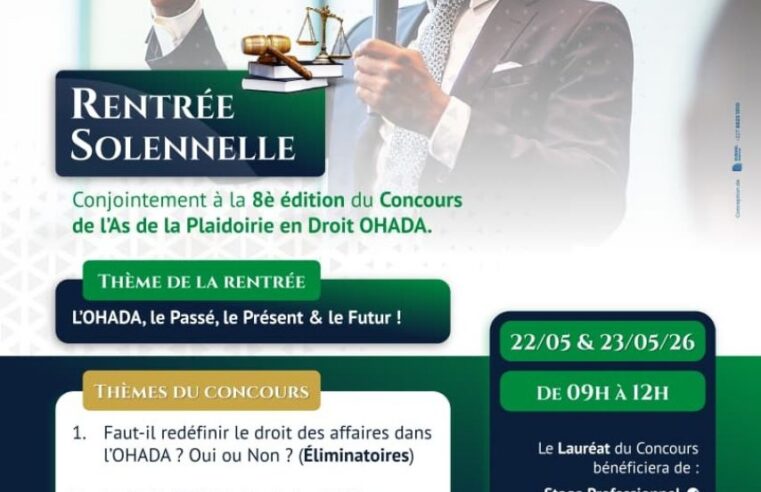 Ohada club and advocacy competition in Niamey may 2026