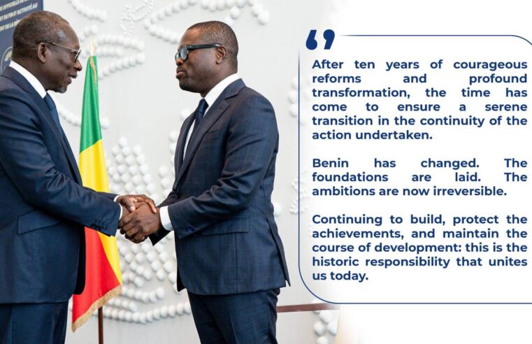 Benin bids farewell to patrice talon as wadagni era approaches