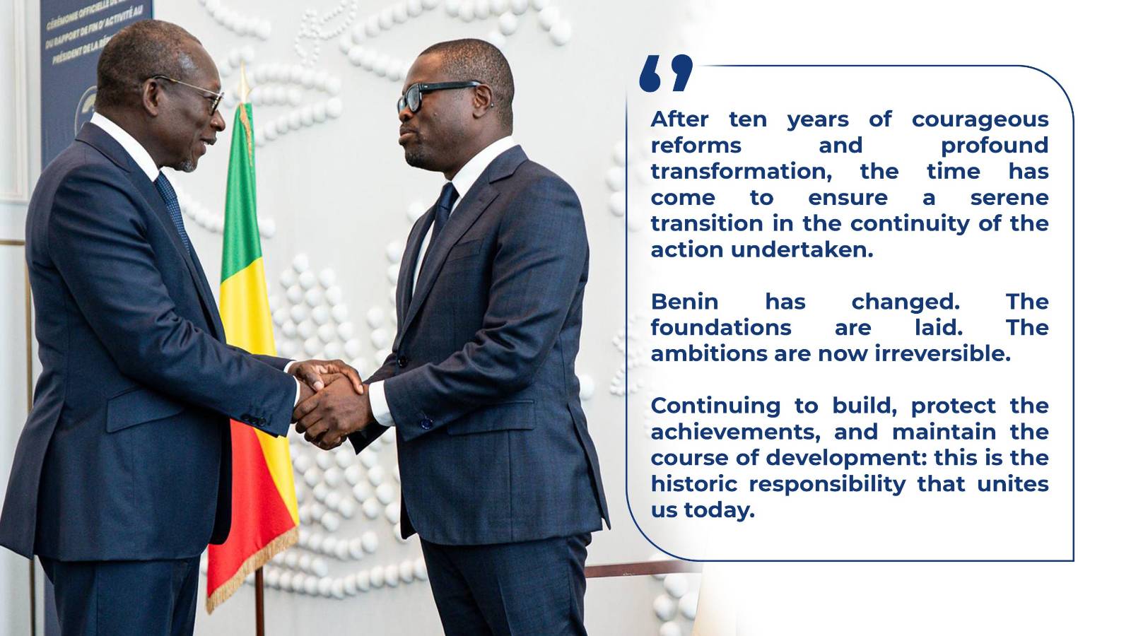 Benin bids farewell to patrice talon as wadagni era approaches