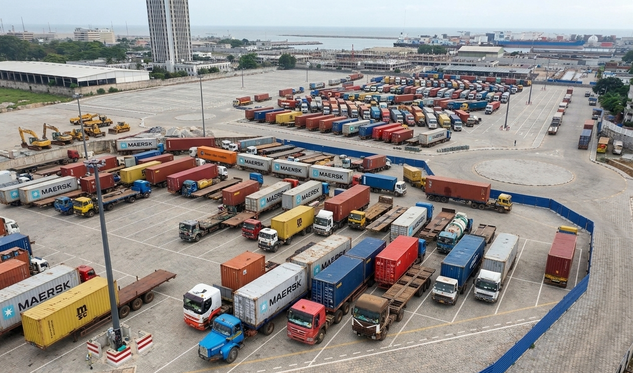 Cotonou’s Zongo parking lot welcomes first trucks, boosting logistics efficiency