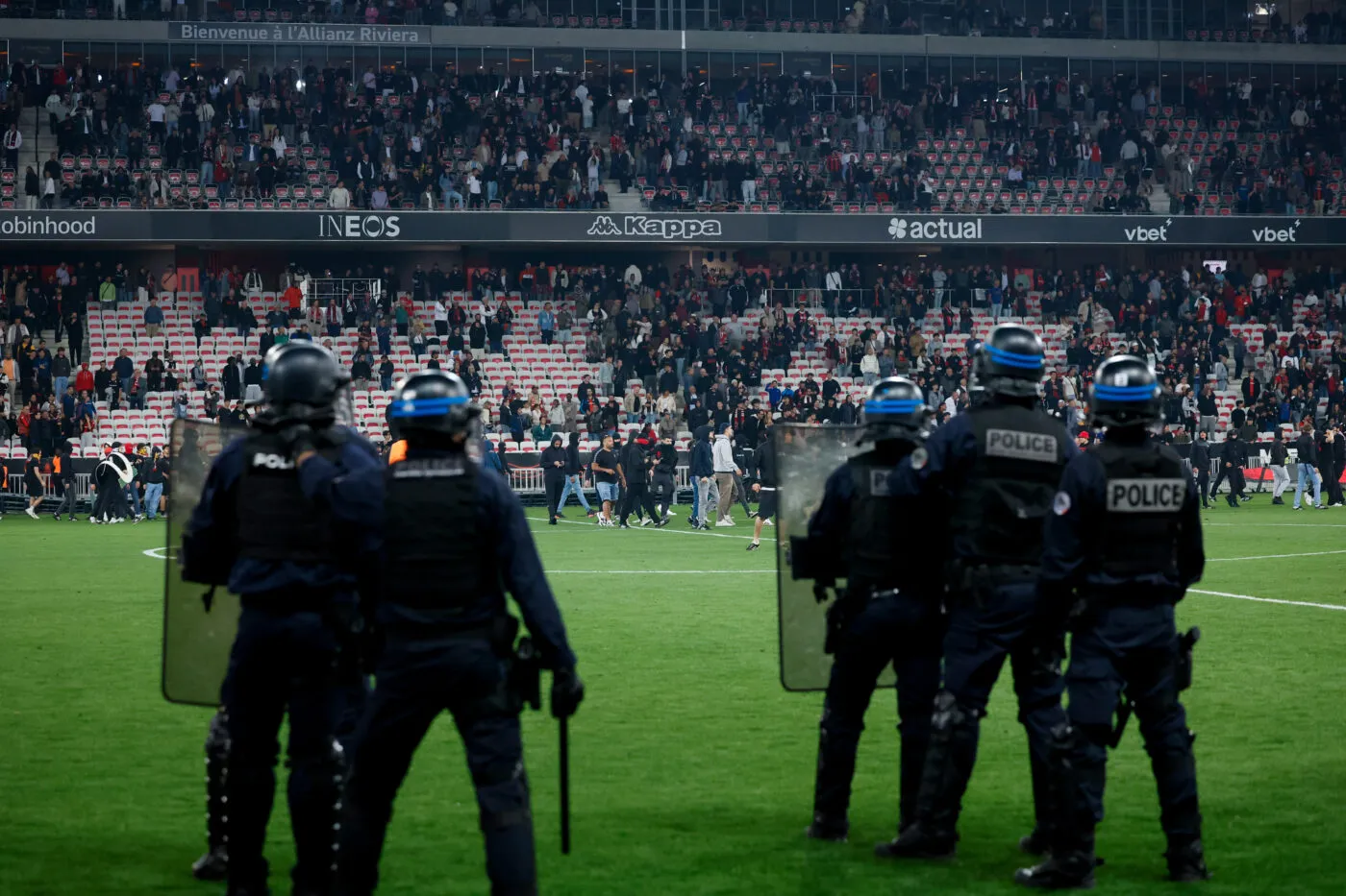 Nice players in action during a match