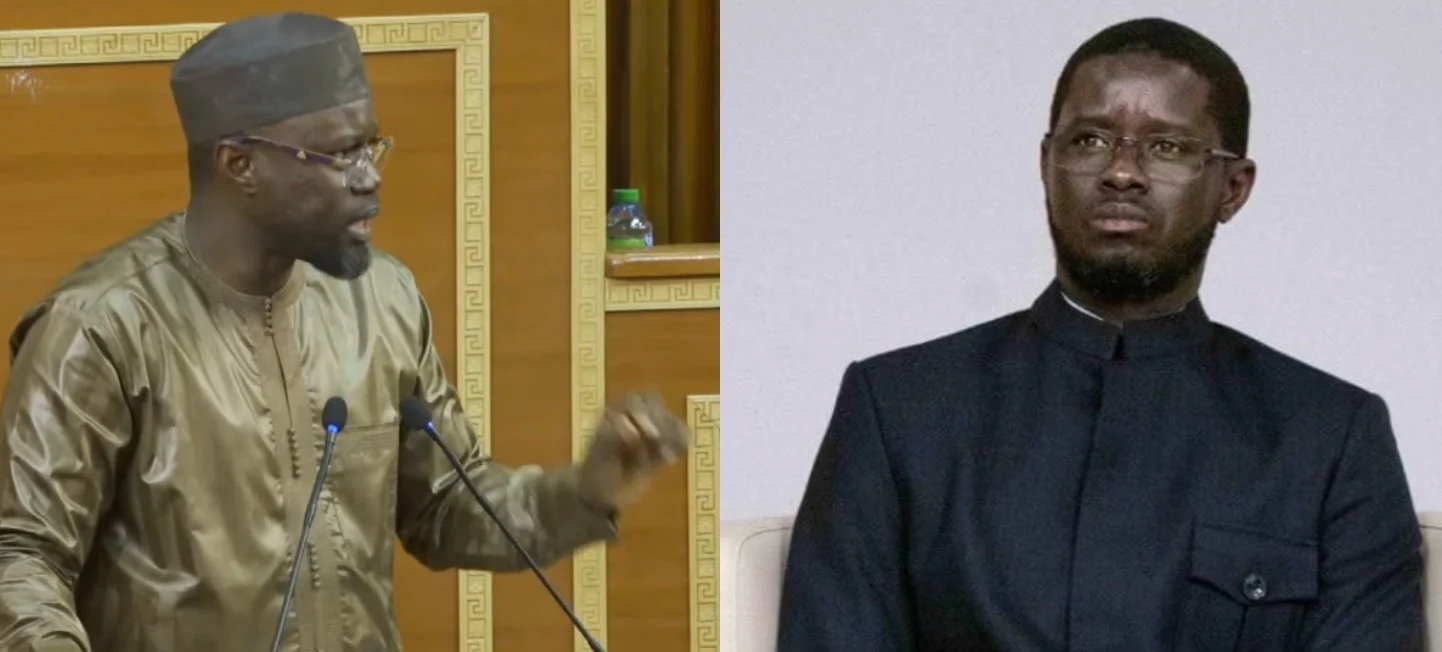 Ousmane Sonko during a political debate