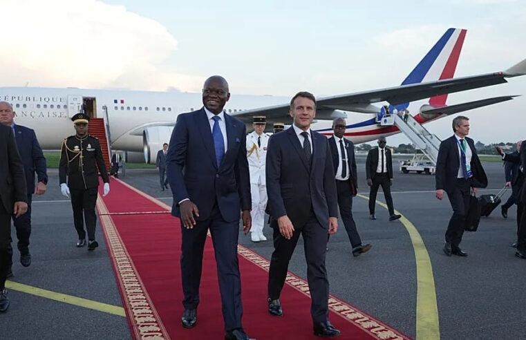 Gabon president arrives in France for state visit