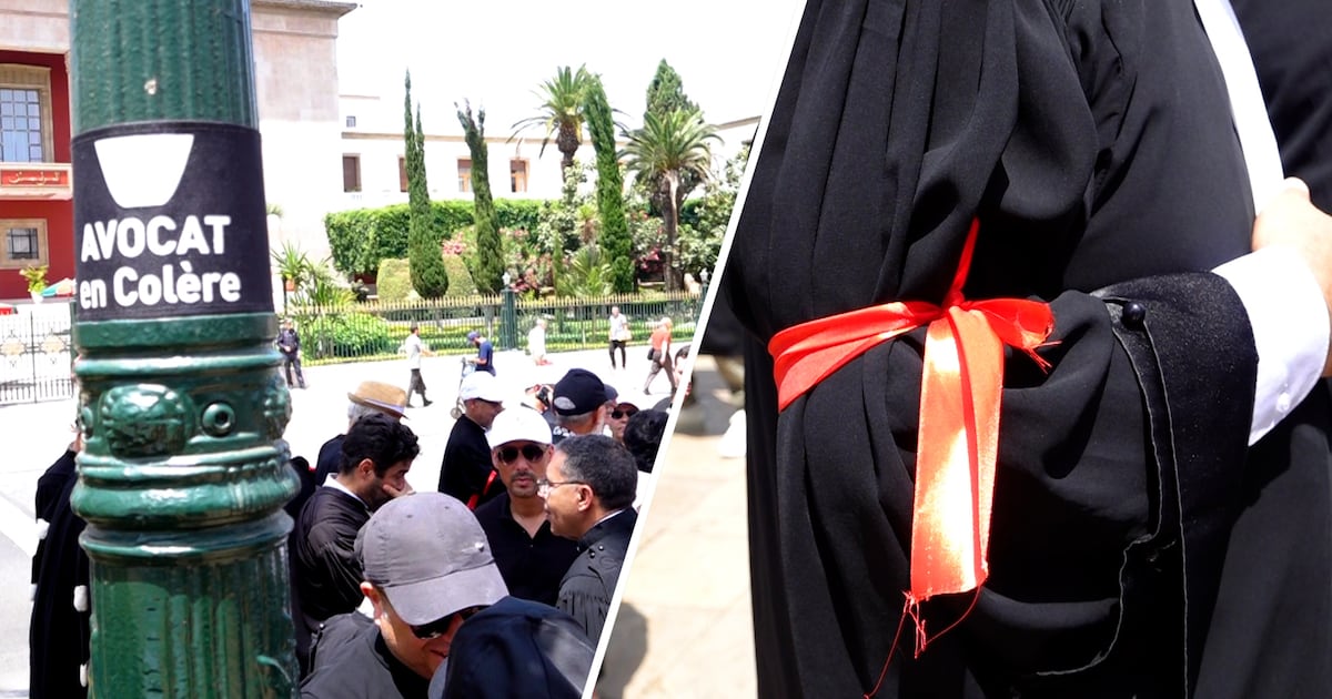 Moroccan lawyers protest new bar association law outside parliament