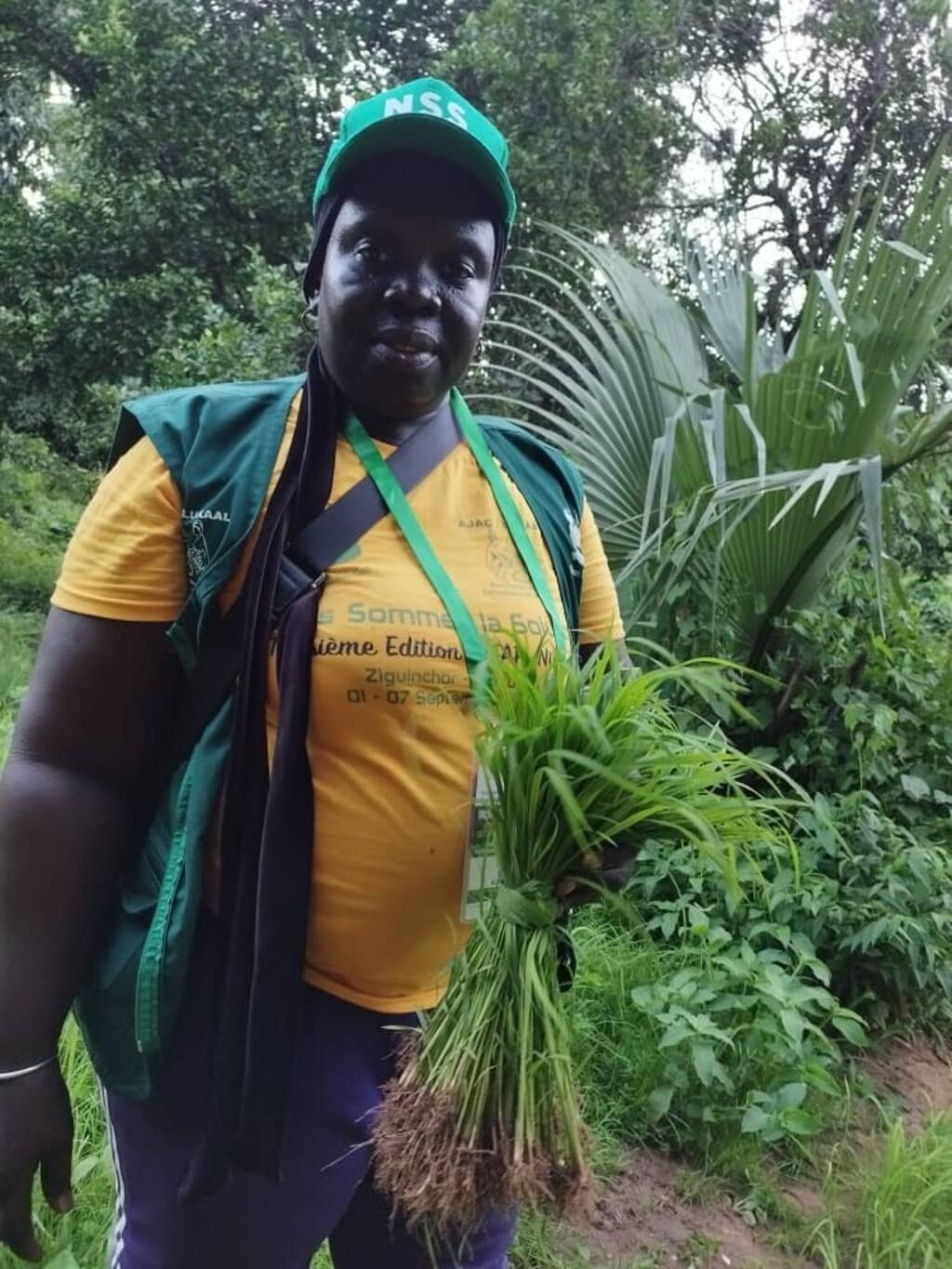 Mariama Sonko tends to her organic farm in Niaguis, near Ziguinchor in Casamance.