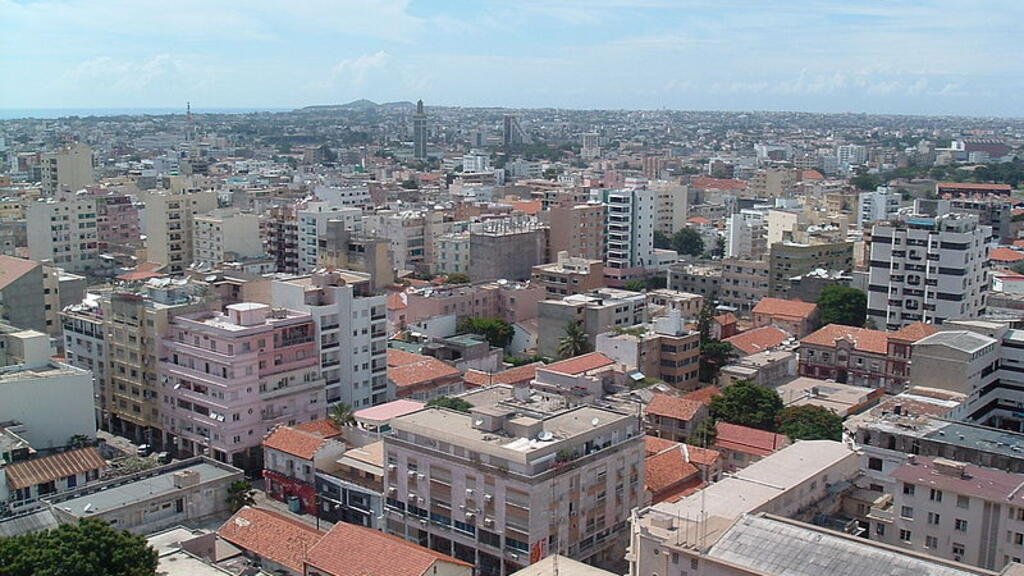 View of Dakar's financial district, Plateau, in central Dakar, Senegal.