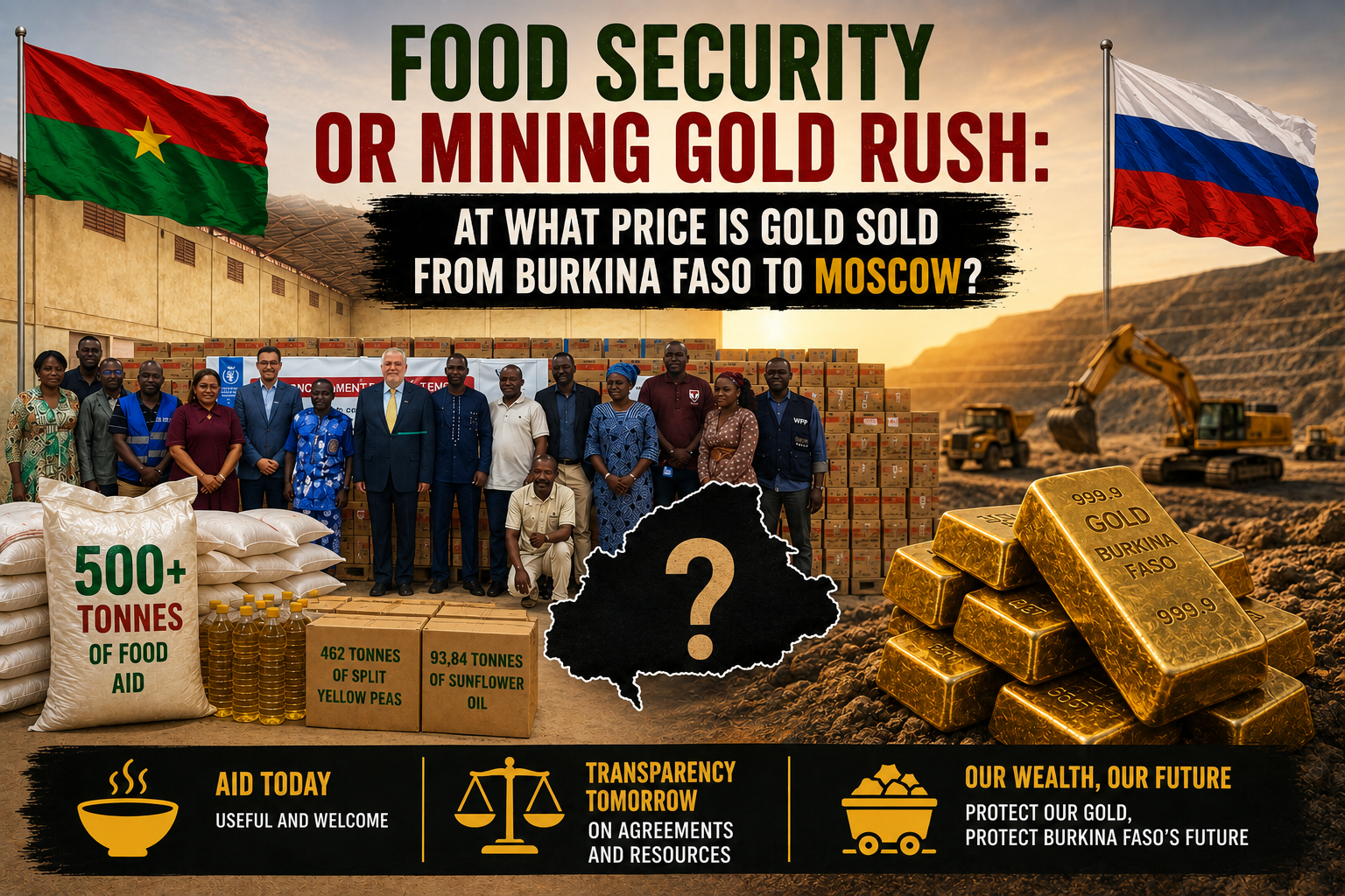 Burkina Faso’s resource dilemma: food aid from Moscow and the cost of gold