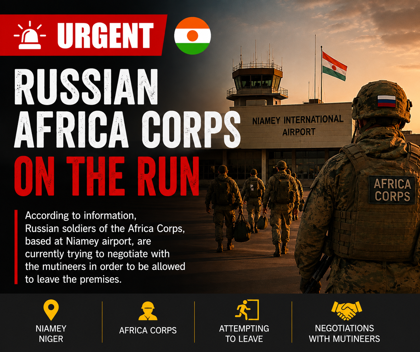 Unrest in Niamey: africa corps elements reportedly seeking exit
