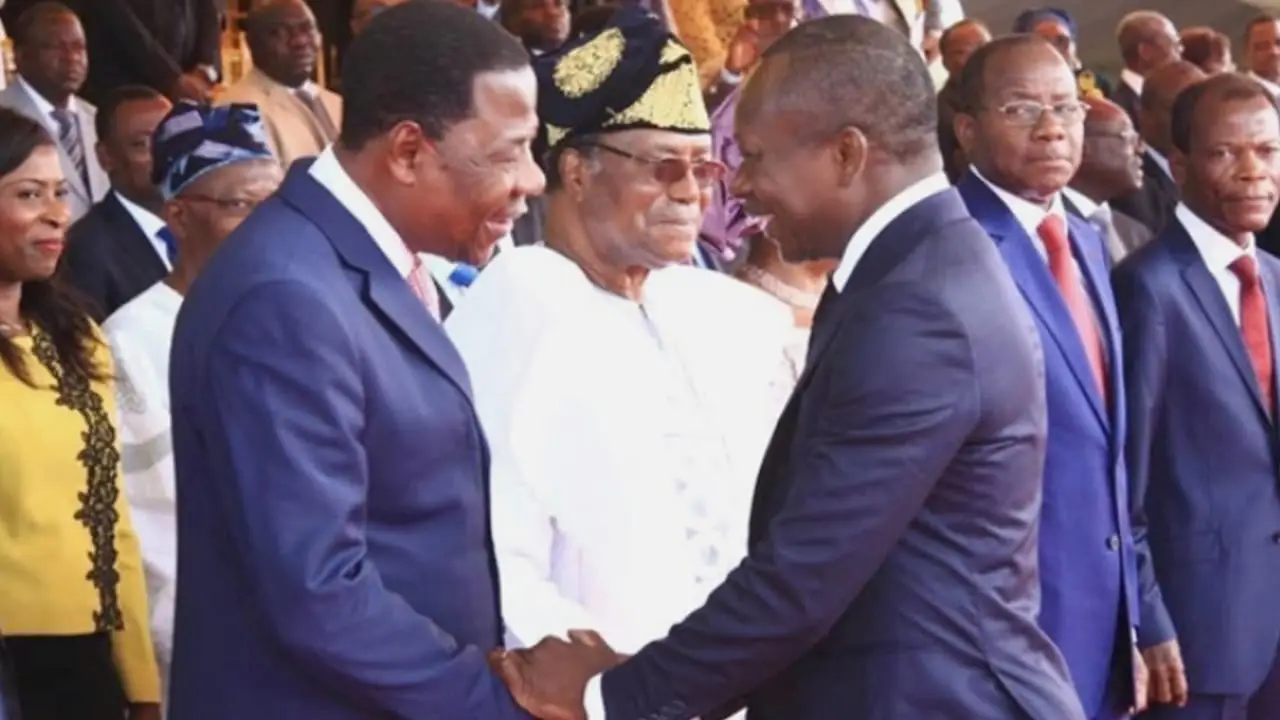 Former Bénin presidents Nicéphore Soglo, Boni Yayi, and incumbent Patrice Talon
