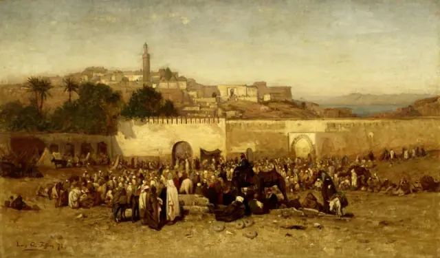 19th-century Tangier market scene